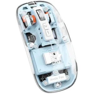 Arctic Fox Transparent Wireless Bluetooth Rechargeable Mouse (Space Blue)
